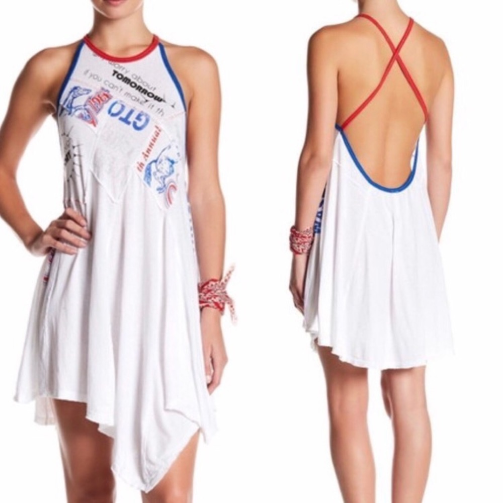 Free People - Batter Up asymmetrical mini dress⚾️